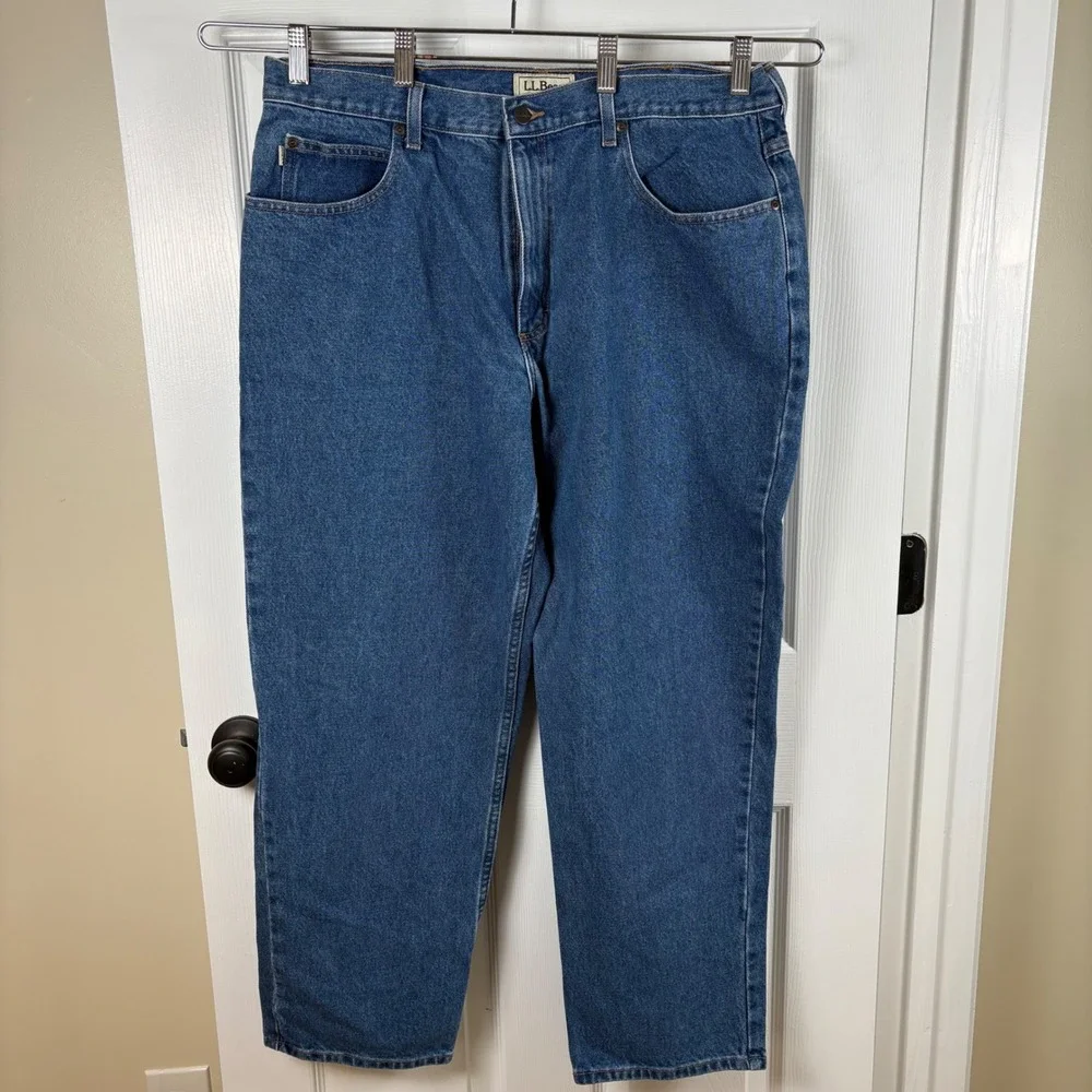 LLBean Double L Jeans Relaxed Fit Men's 38x30‎ Heavyweight 100% Cotton Workwear